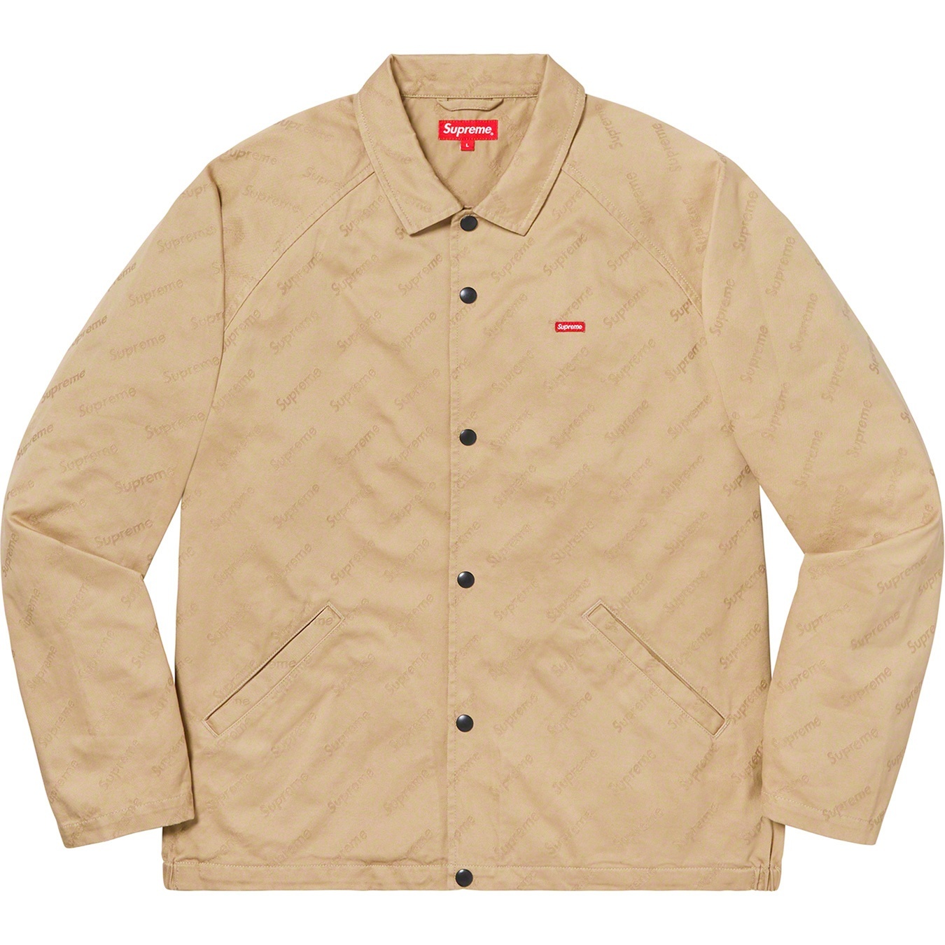 Snap Front Jacquard Logos Twill Jacket view 6